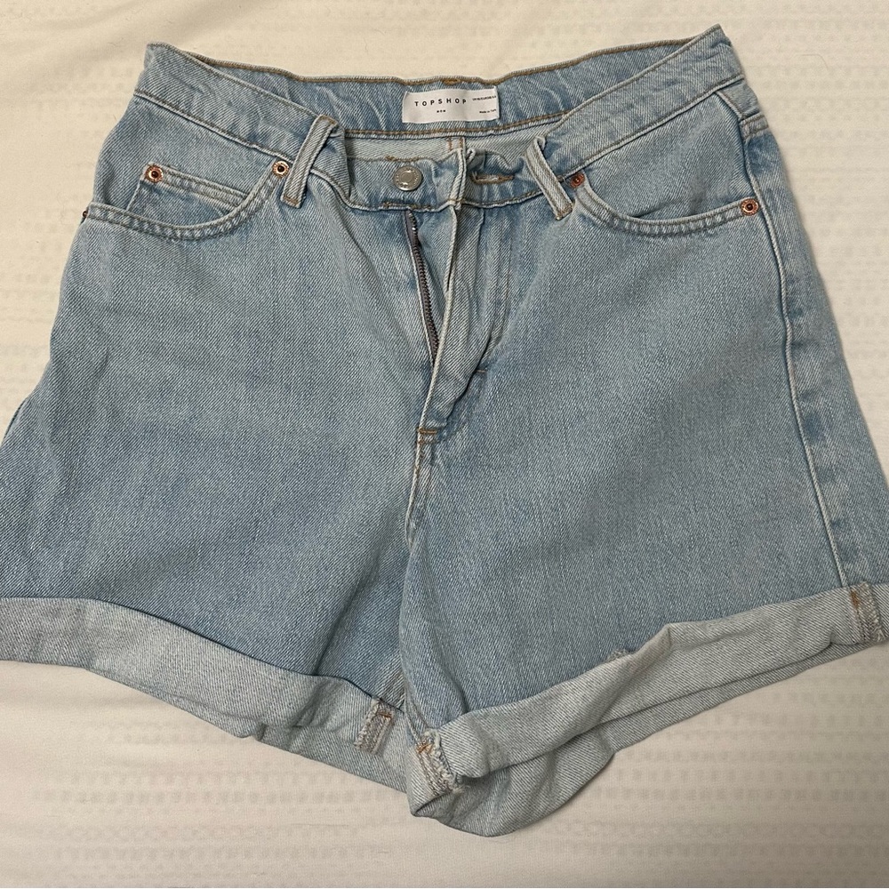 Topshop women’s denim jean shorts size 6
